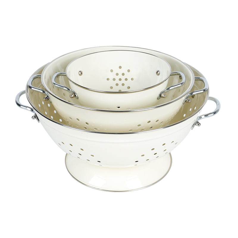 K04 Retro Enamel Colander