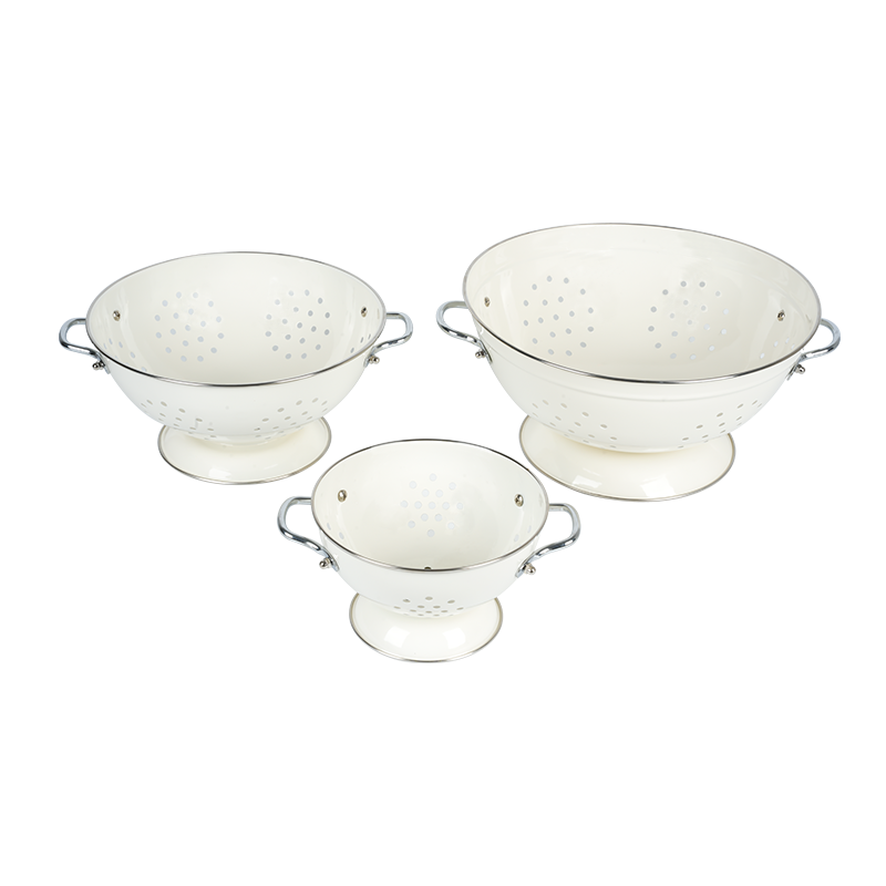 K04 Retro Enamel Colander