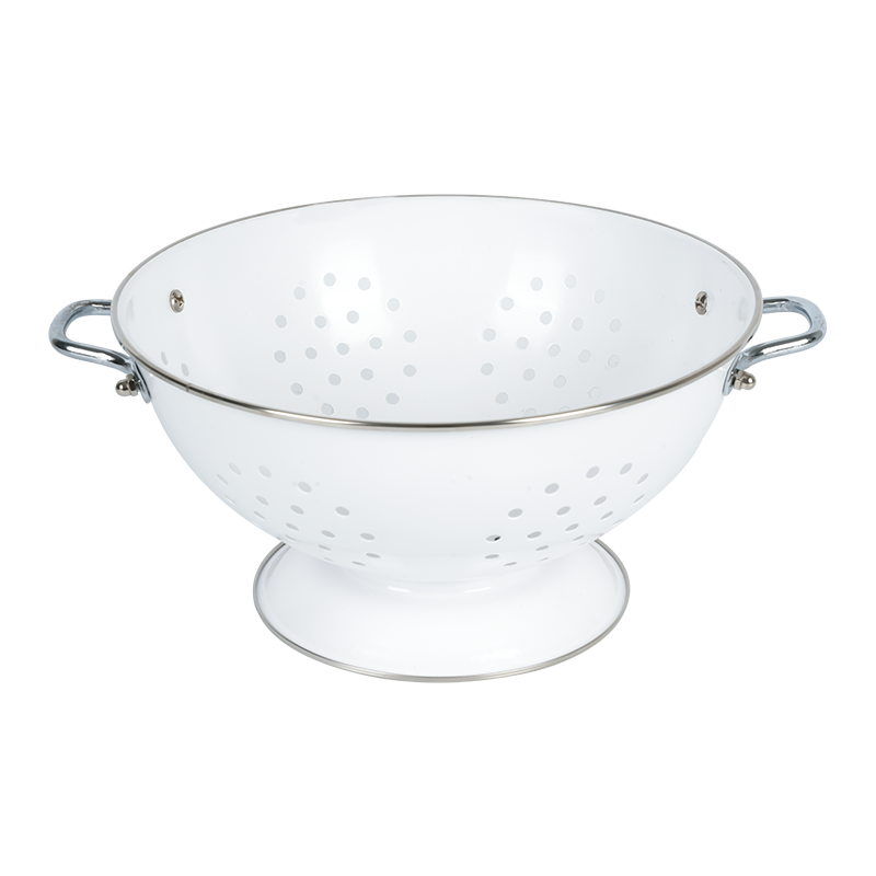 K07 White Powder Coated Colander