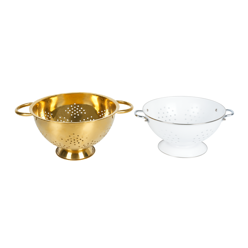 K07 White Powder Coated Colander