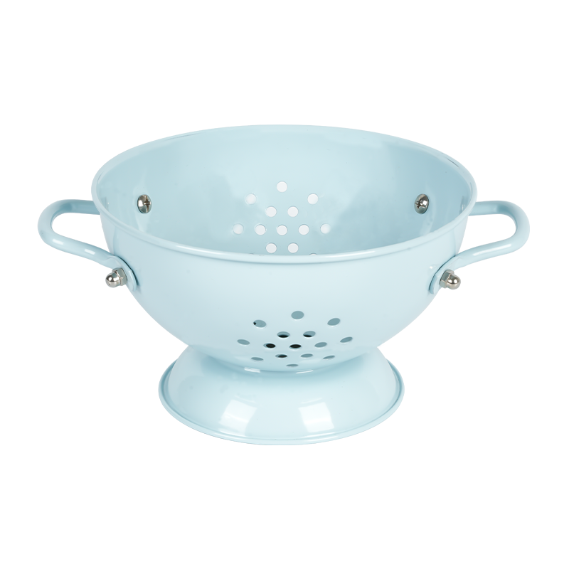 K06 Blue Enamel Coated Colander