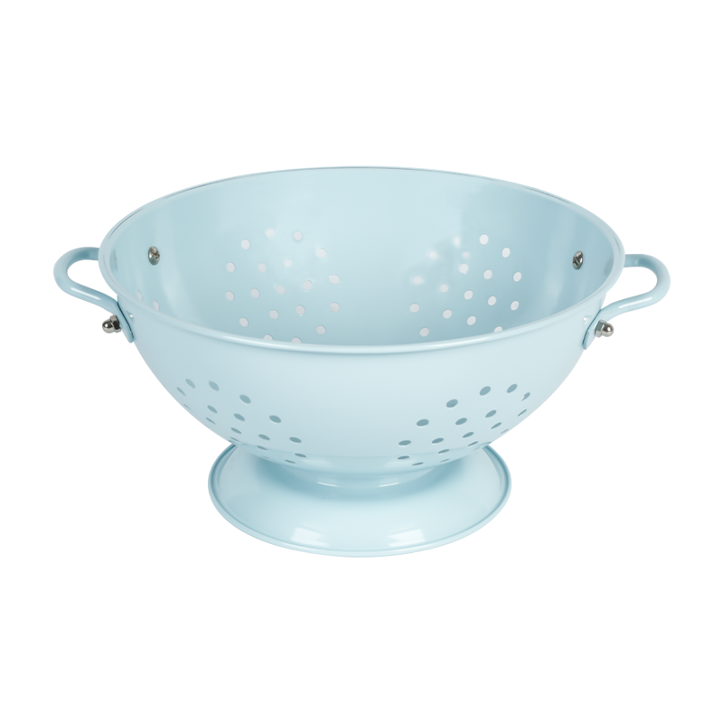 K06 Blue Enamel Coated Colander