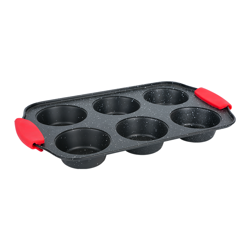 H07M 6 Cups Muffin Pan With Silicone Grip